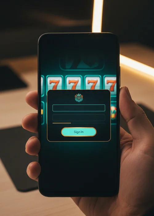 Screenshot of Fisherman Casino's secure login interface showing encrypted fields and two-factor authentication options, emphasizing player data protection.