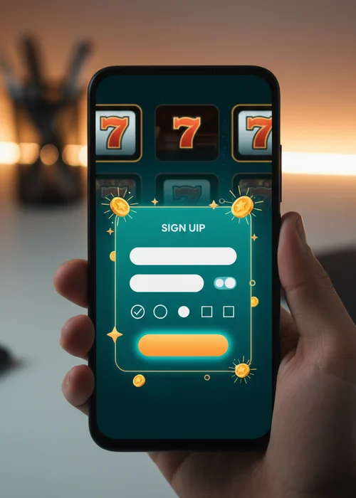 Fisherman Casino registration interface displaying secure login and bonus information for players.